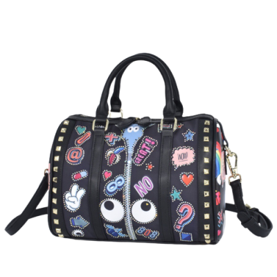EYE THEMA #2343 stylische Handtasche süßes Design mit Nieten ohne Moq Causal Wearing Fashion Boston Bag for Women KVQ