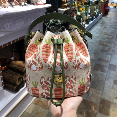 C1242-2 CREME BÄR Sommer Eimer Tasche Cartoon Mode Druck Karotte Kaninchen Schulter Umhängetasche Weibliche