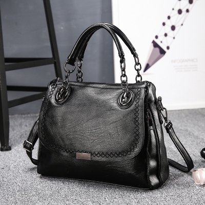 Women‘s bag 2019 female Europe and America belt decoration fashion Messenger shoulder portable pu leather handbag