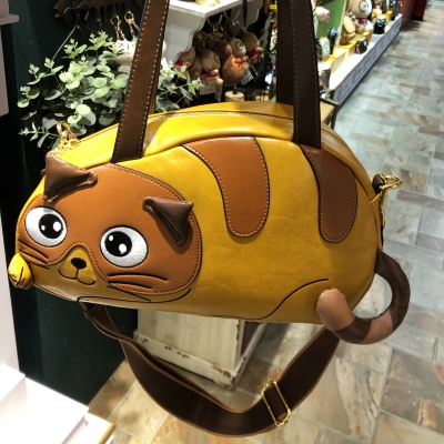 M1443-1 Cartoon-Katze-Tasche, Unterarmtasche, Einkaufstasche, Puppe, Cartoon, niedlich, modisch, lässig, große Kapazität, Schulter-Umhängetasche