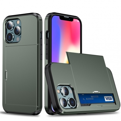 Slide Cover Insert Karte Zwei in einer Handyhülle für iPhone 13 Pro Max Tpu Pc Handyhülle für iPhone 11